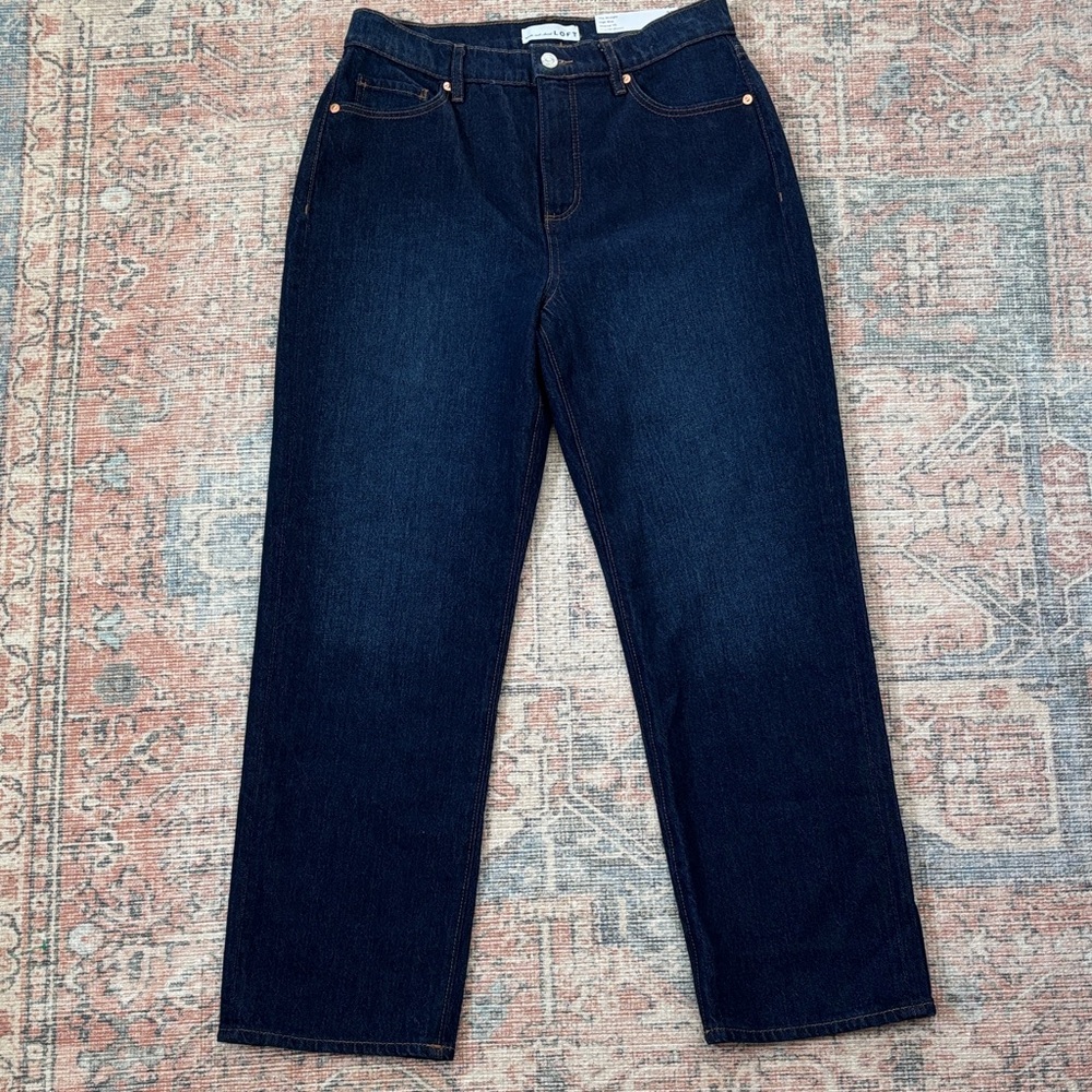 NEW ✨ LOFT Dark Blue Straight Leg Women's Jeans Size 27
